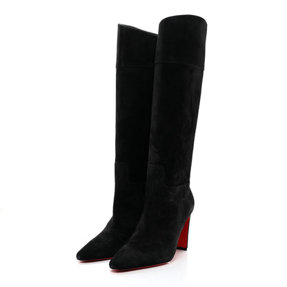 Christian Louboutin Veau Velours Suprabotta 85 Knee Boots 37 Black 3 of 7