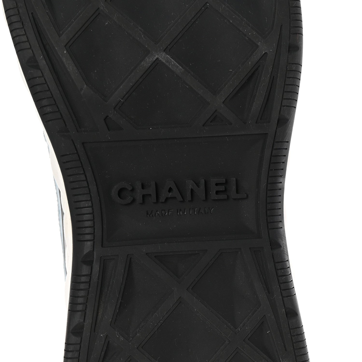 Chanel Suede Calfskin Nylon Grosgrain CC Sneakers 38.5 Light Blue 7 of 10