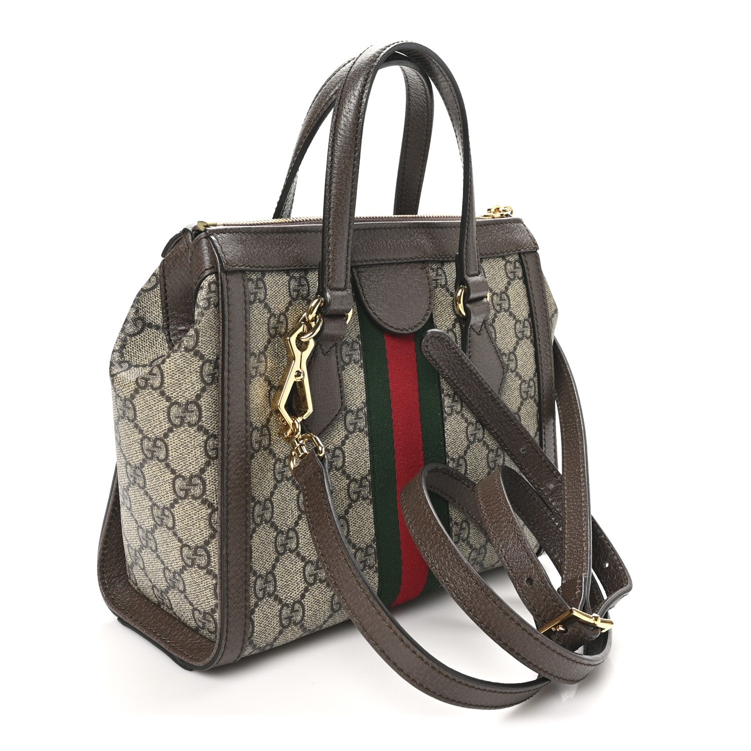 Gucci GG Supreme Monogram Small Ophidia Tote Bag Brown 3 of 10