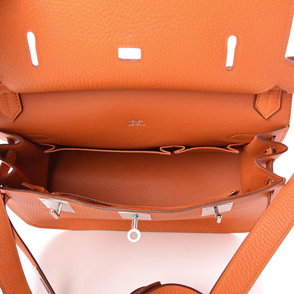 Hermes Taurillon Clemence Jypsiere 28 Orange 5 of 10