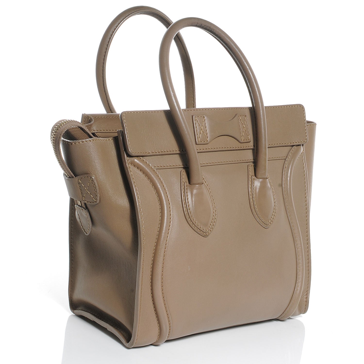 Celine Smooth Calfskin Micro Luggage Camel 4 of 17