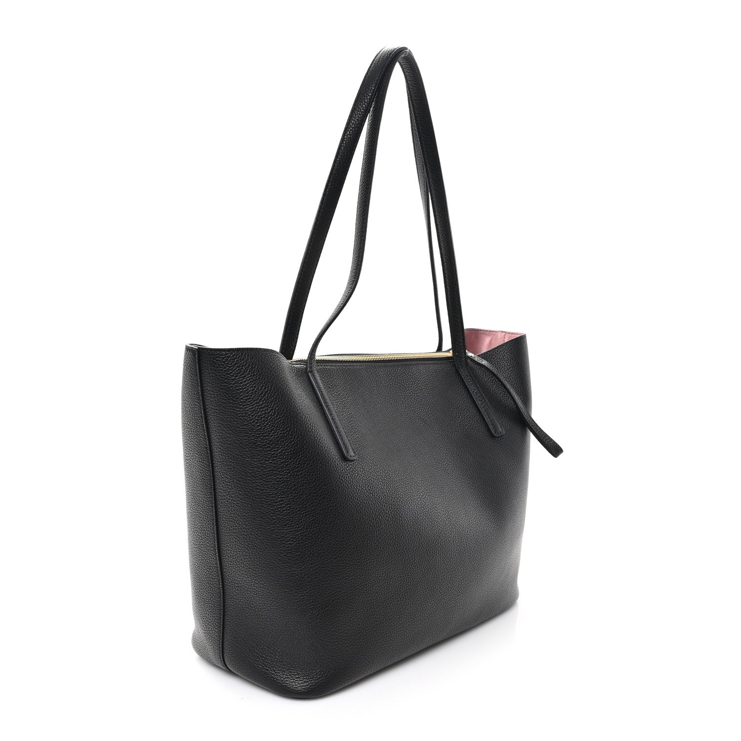 Salvatore Ferragamo Grainy Calfskin Gancio City Tote Black 4 of 10