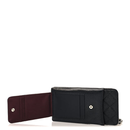 Chanel Caviar Quilted Zip Phone Case Black 5 of 9