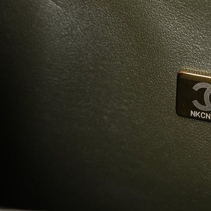 Chanel Lambskin Quilted Jumbo Double Flap Green 7 of 10