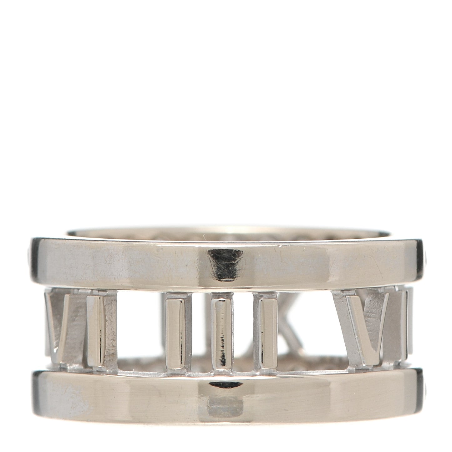 18K White Gold Diamond Atlas Open Ring 50 5.5