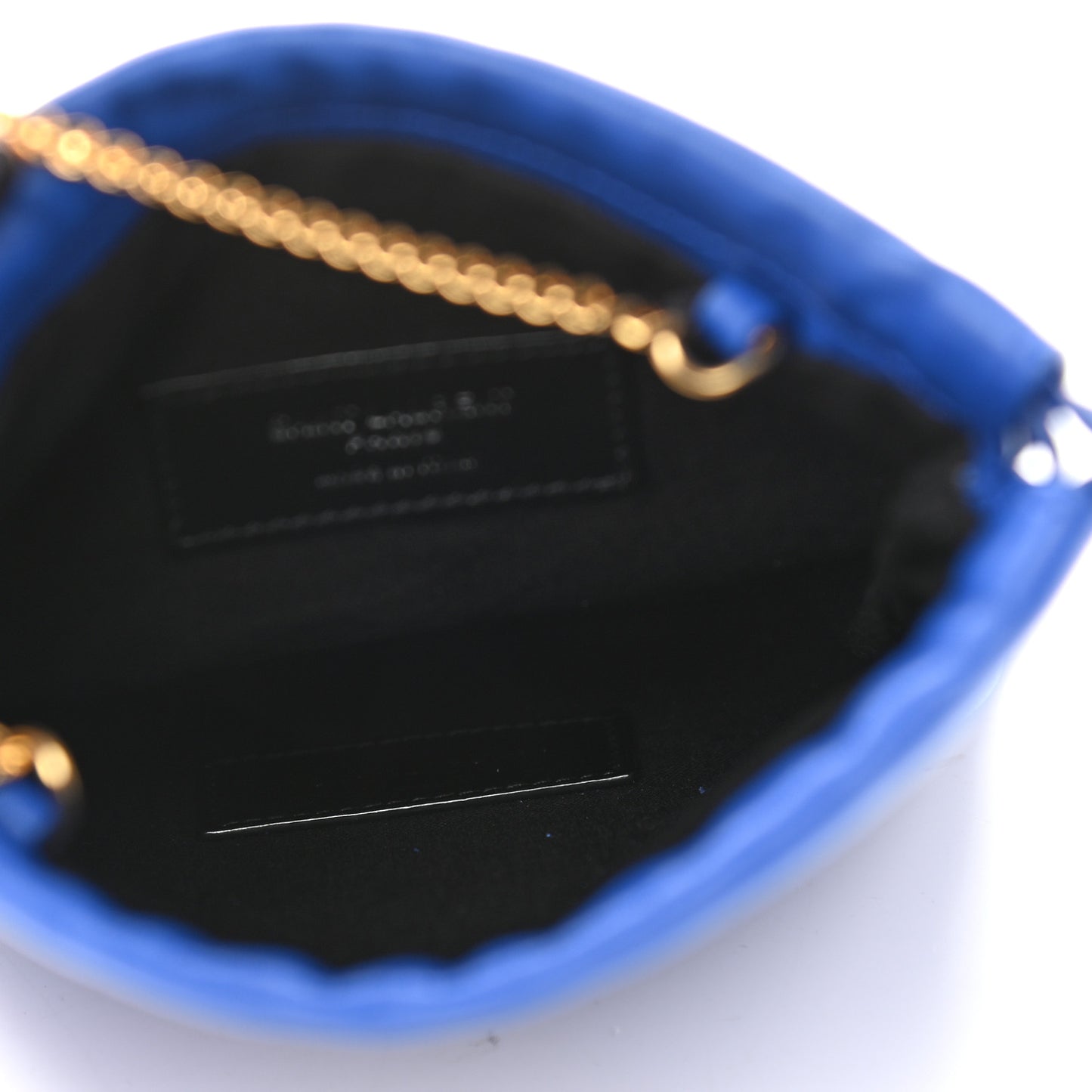 Lambskin Paris Drawstring Pouch Bleu Majorelle