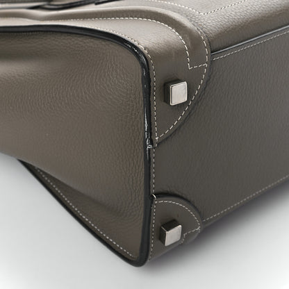 Celine Drummed Calfskin Micro Luggage Souris 7 of 9