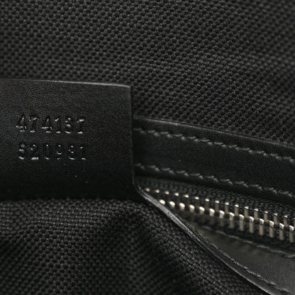 Gucci GG Supreme Monogram Appia Calfskin Web Flat Messenger Bag Black Grey 7 of 12