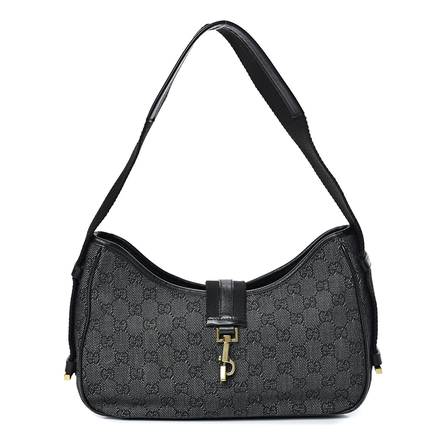 Gucci Denim Monogram Shoulder Bag 1 of 16