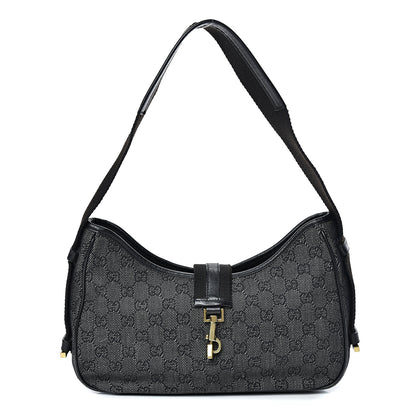 Gucci Denim Monogram Shoulder Bag 1 of 16