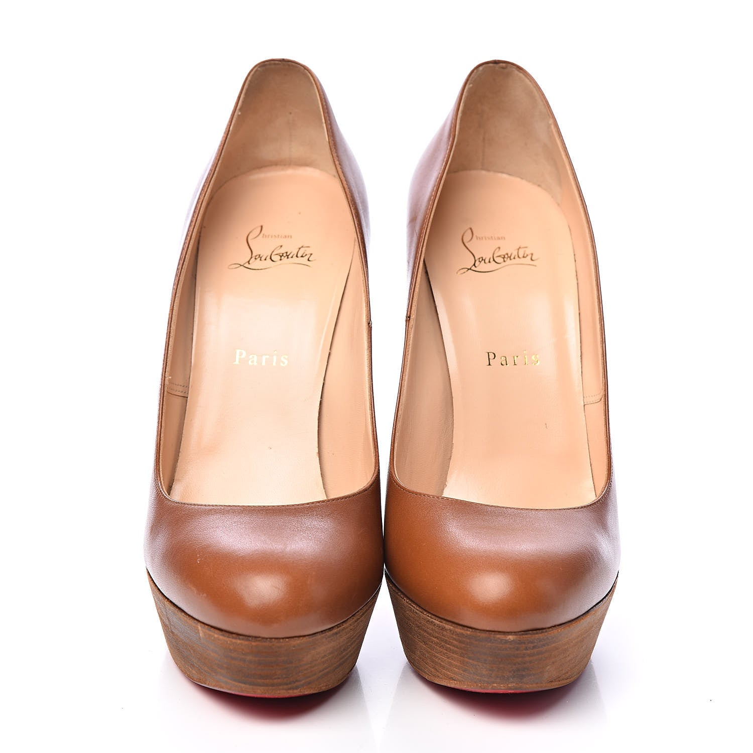 Christian Louboutin Calfskin Bibi 140 Pumps 41 Brown 2 of 17