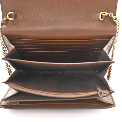 Gucci Cellarius Calfskin GG Marmont Chain Wallet Nut Brown 5 of 13