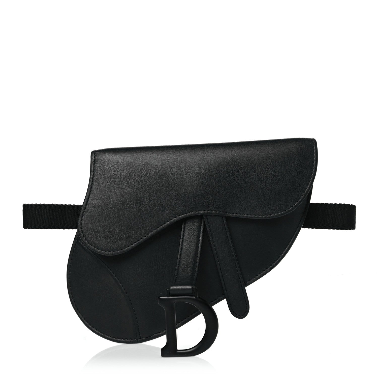 Christian Dior Ultra Matte Calfskin Saddle Belt Bag Black 1 of 7