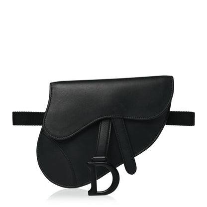 Christian Dior Ultra Matte Calfskin Saddle Belt Bag Black 1 of 7