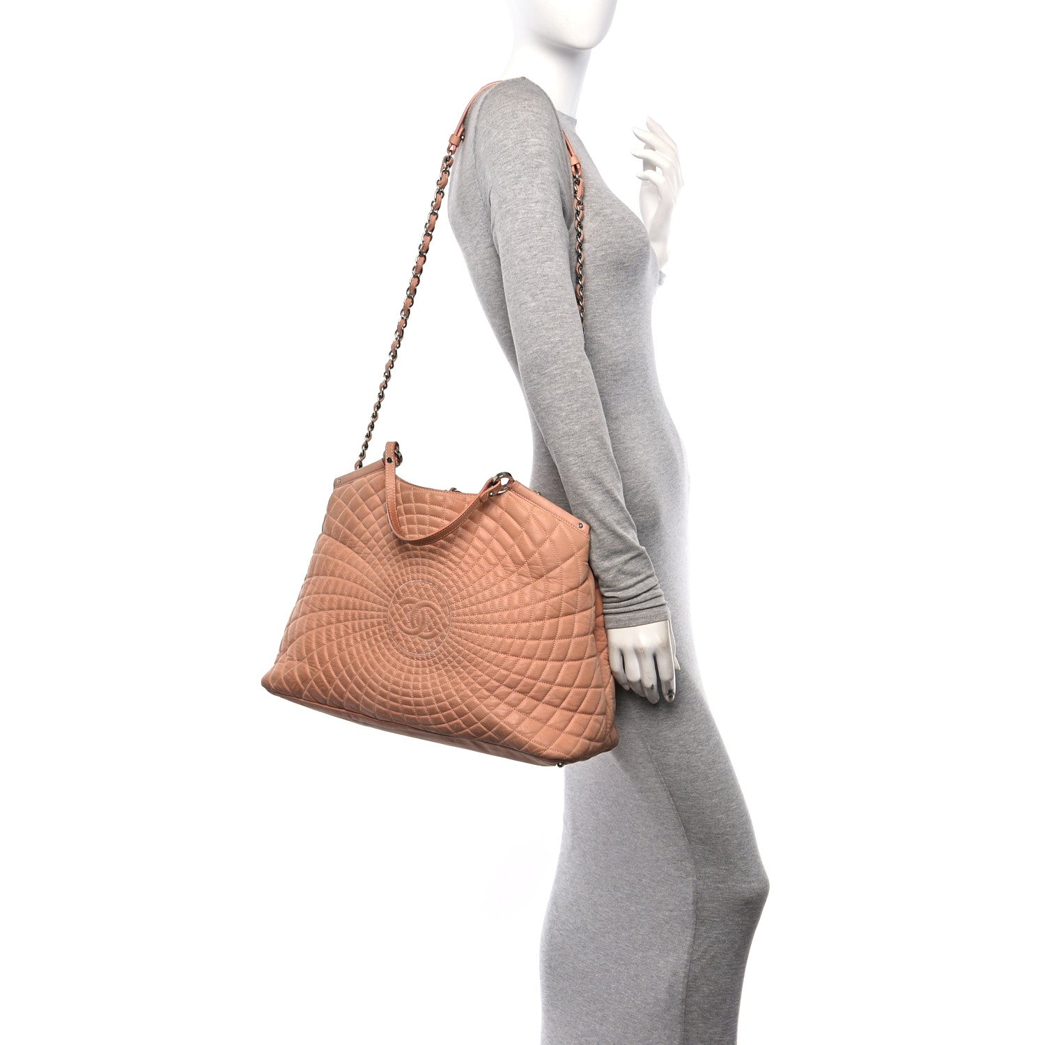 Chanel Iridescent Calfskin Large Sea Hit Tote Pink 2 of 13