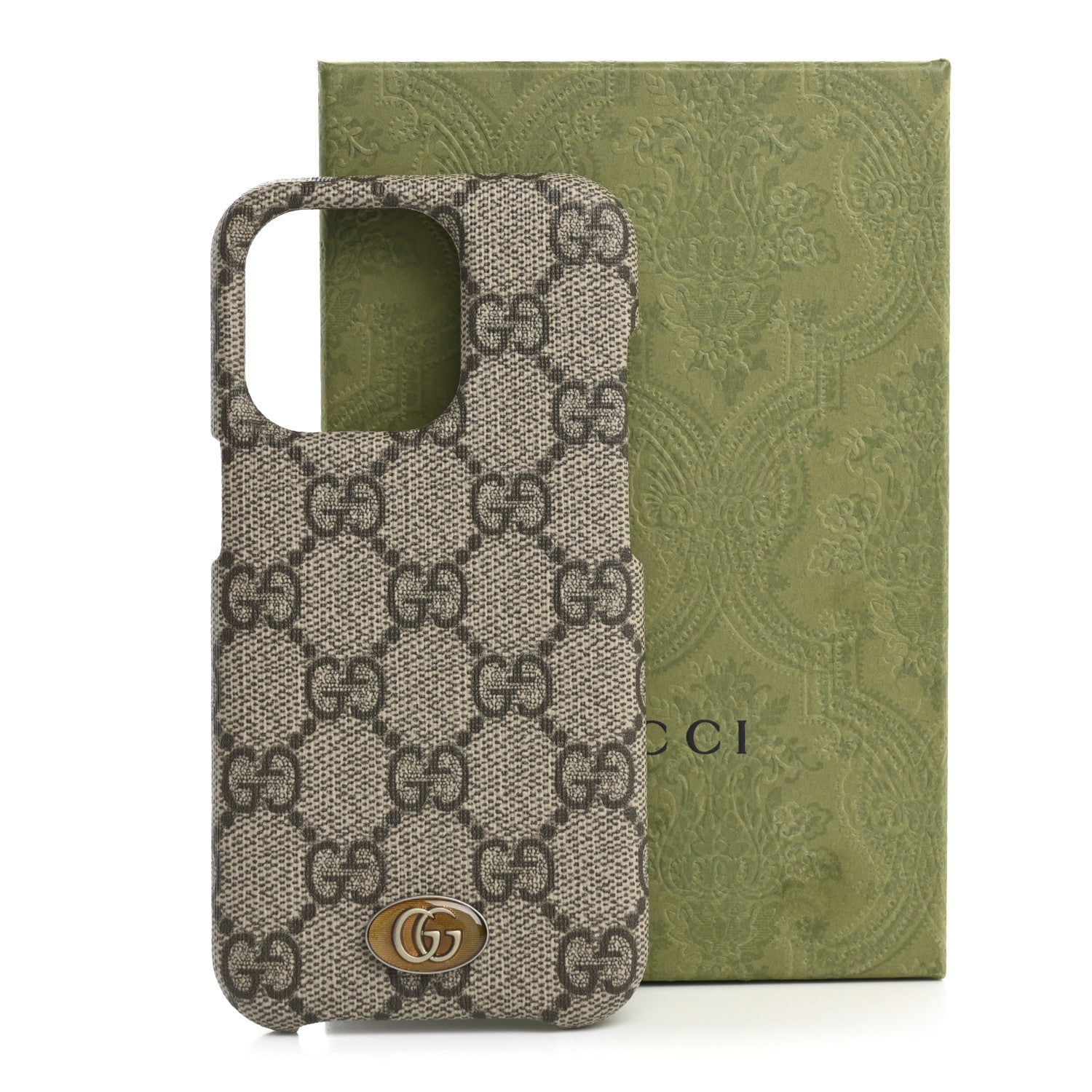 Gucci GG Supreme Monogram Ophidia iPhone 14 Pro Phone Case Beige Ebony 7 of 7