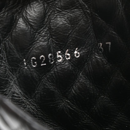 Chanel Calfskin Quilted Biker Boots 37 Black 8 of 9
