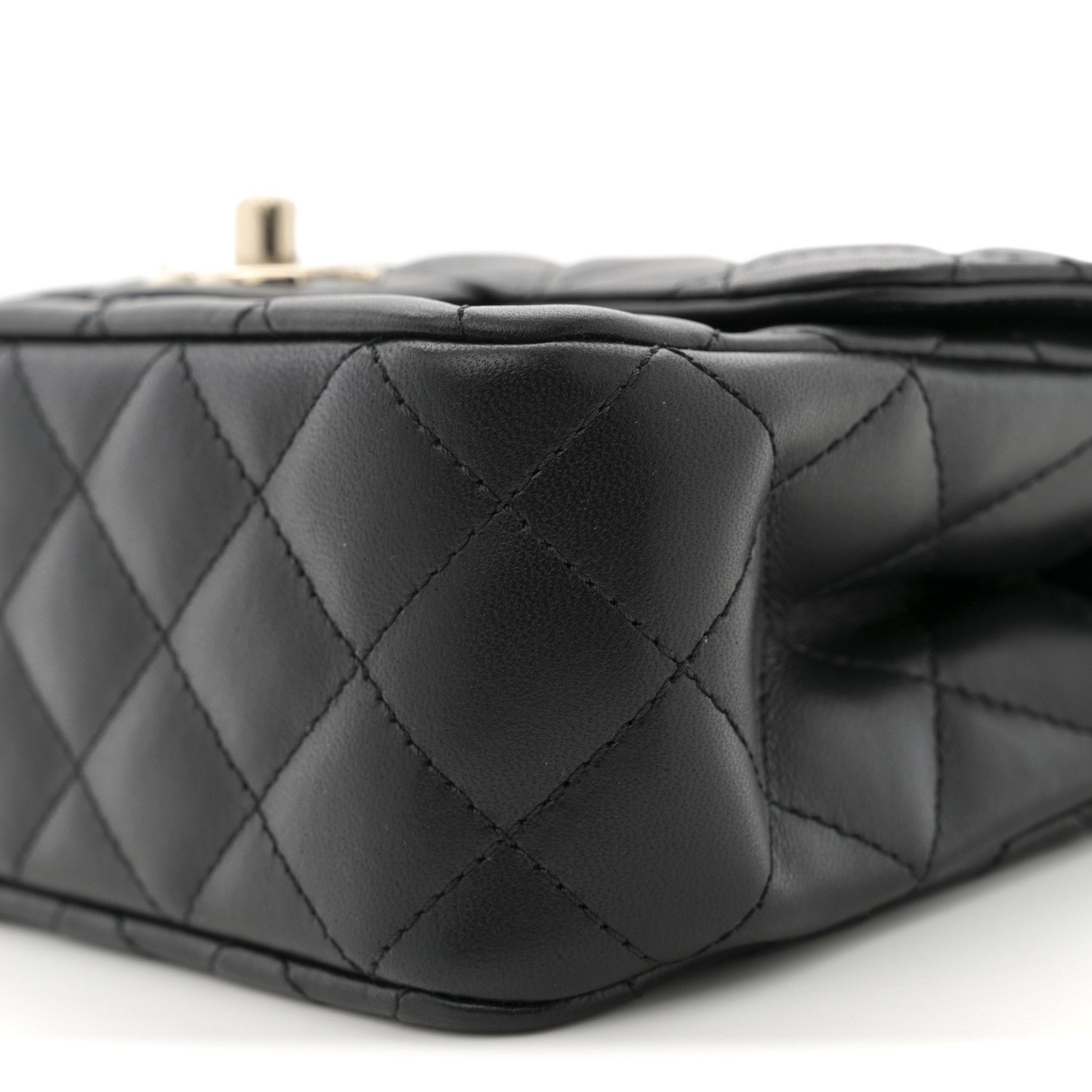 Chanel Lambskin Quilted Mini Crystal Top Handle Rectangular Flap Black 11 of 12
