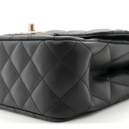 Chanel Lambskin Quilted Mini Crystal Top Handle Rectangular Flap Black 11 of 12