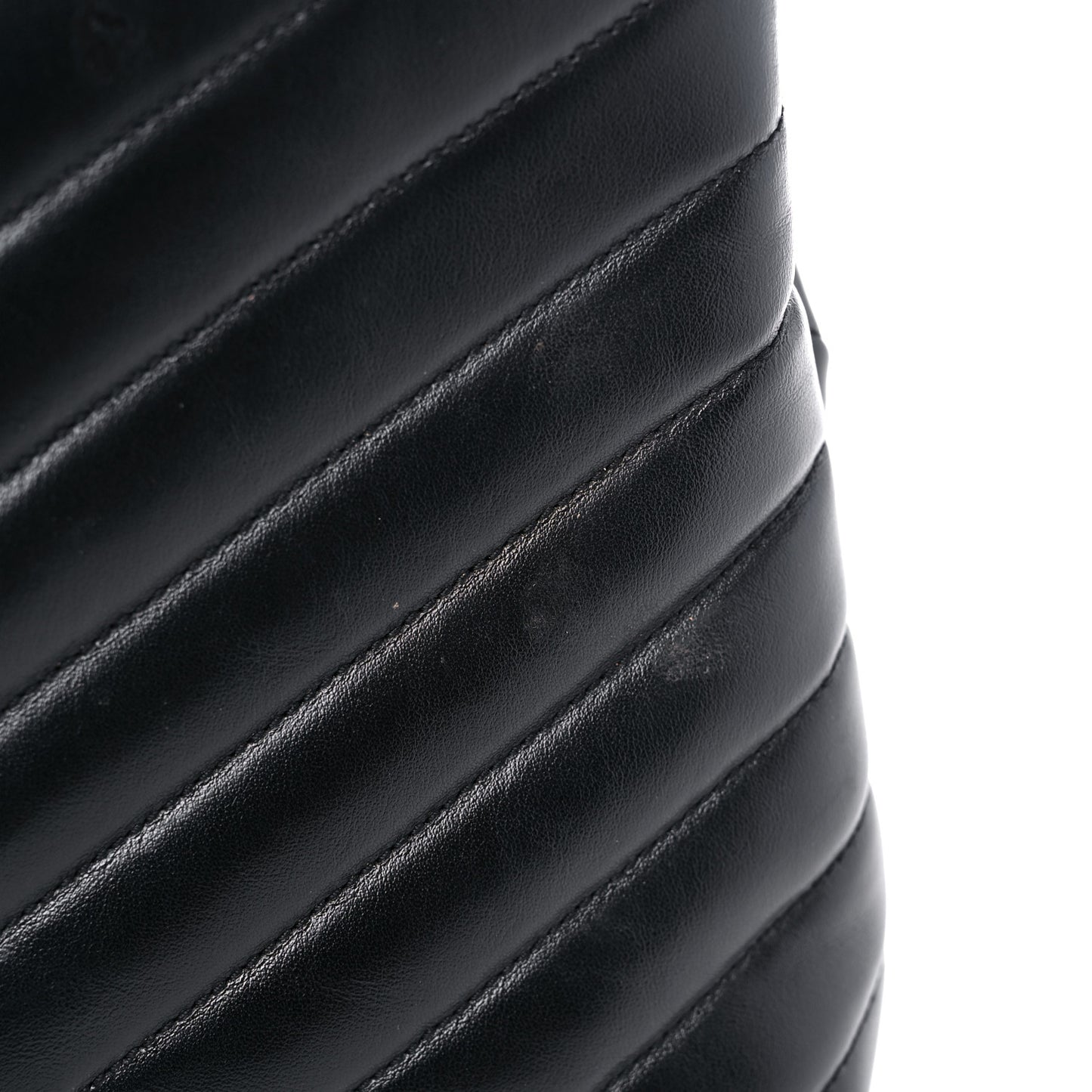 Calfskin Y Quilted Monogram Medium Loulou Chain Satchel Black