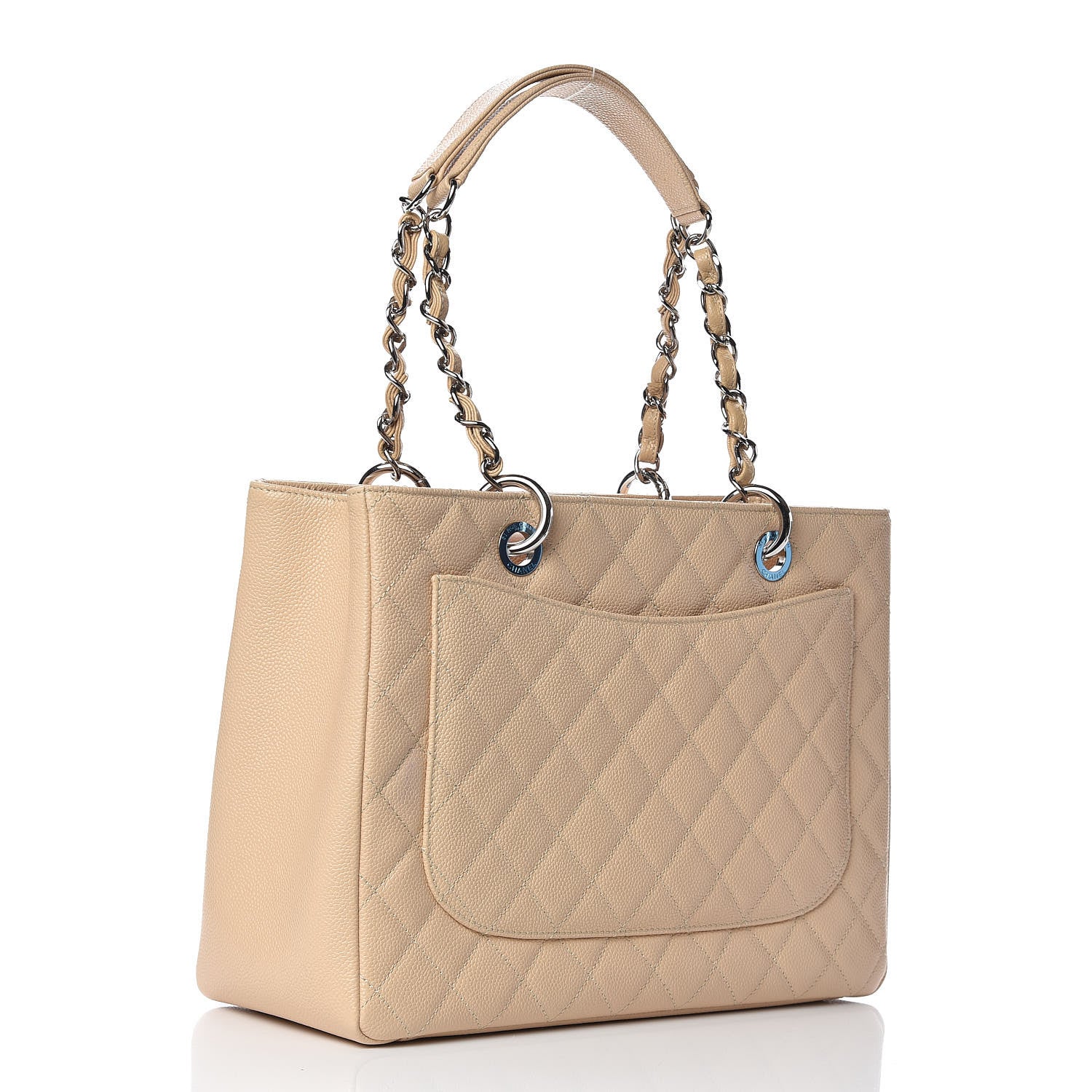 Chanel Caviar Quilted Grand Shopping Tote GST Beige Clair 3 of 11