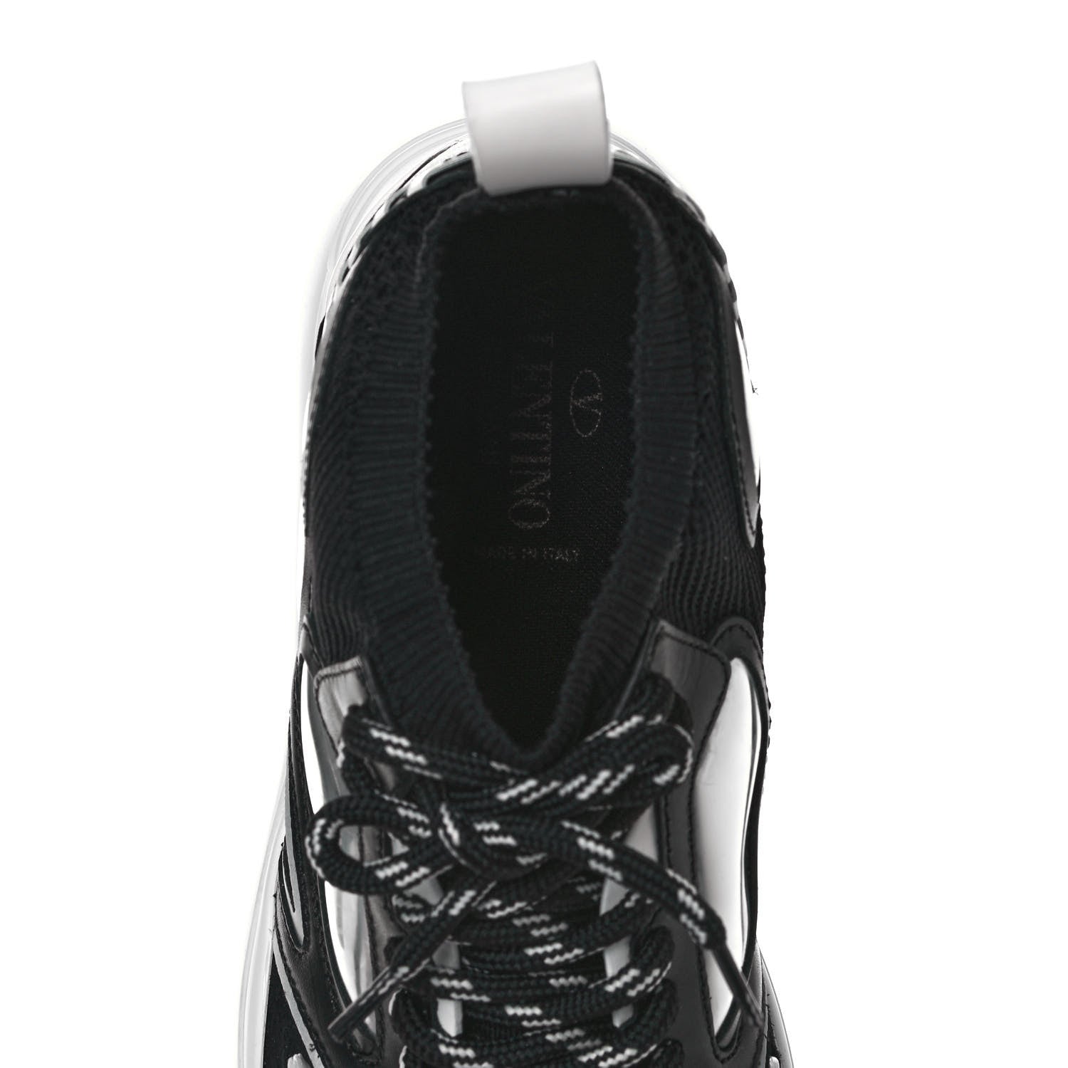 Valentino Garavani Fabric Suede Calfskin Mens Sneakers 40.5 Black White 7 of 7