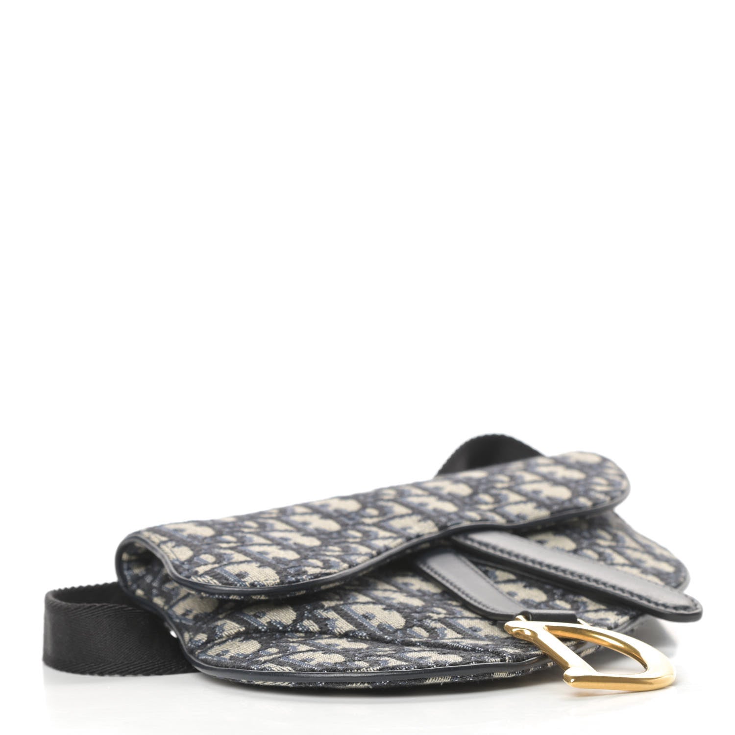 Christian Dior Oblique Saddle Belt Bag Blue 4 of 11