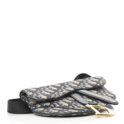 Christian Dior Oblique Saddle Belt Bag Blue 4 of 11