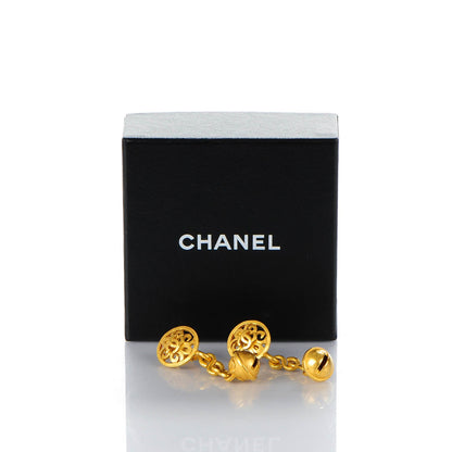 Chanel CC Clip On Drop Earrings Gold 5 of 5