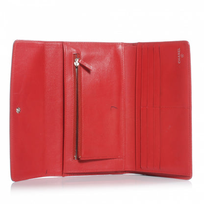 Chanel Caviar Large Flap Wallet Red 5 of 9