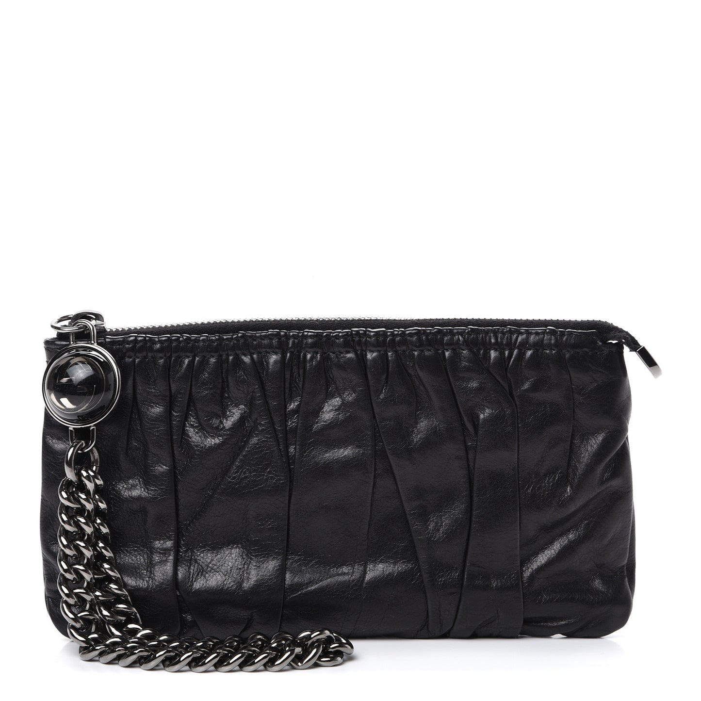 Calfskin Galaxy Wristlet Black