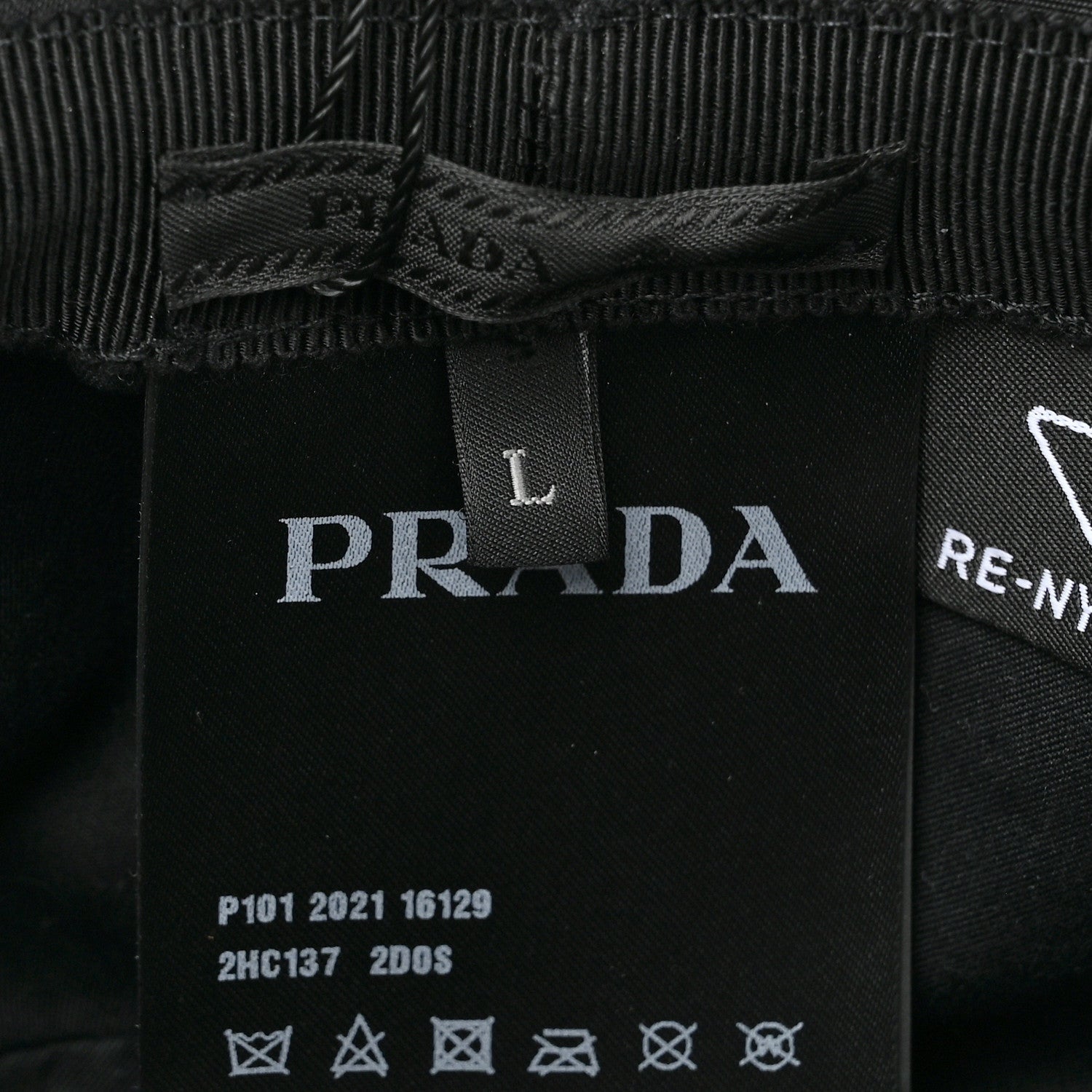 Prada Crystal Tessuto Bucket Hat L Black Acciaio 8 of 8