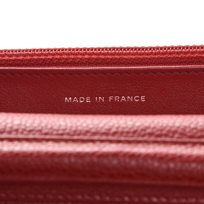 Chanel Caviar Quilted Wallet On Chain WOC Dark Red 7 of 9