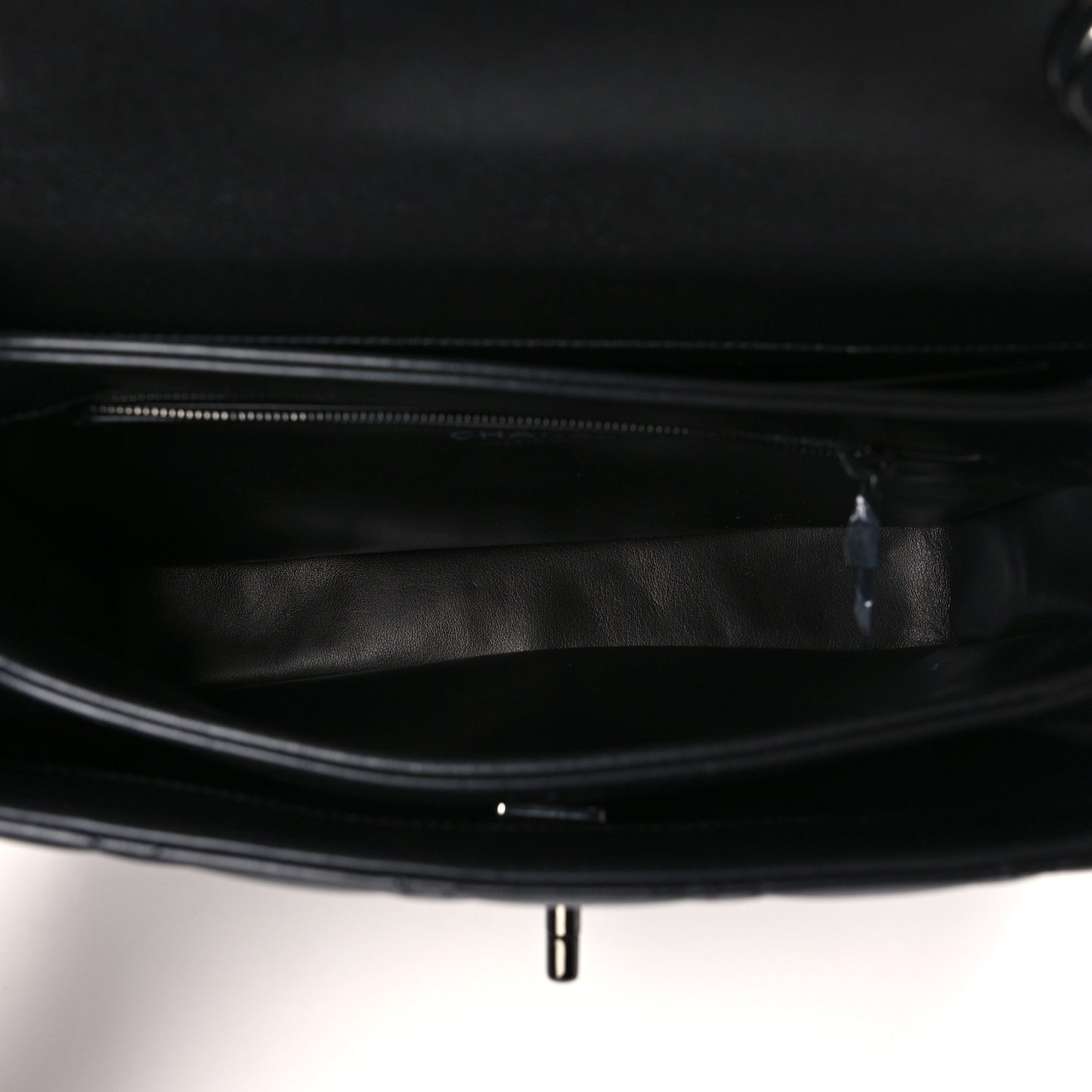 Lambskin Quilted Small Trendy CC Dual Handle Flap Bag So Black