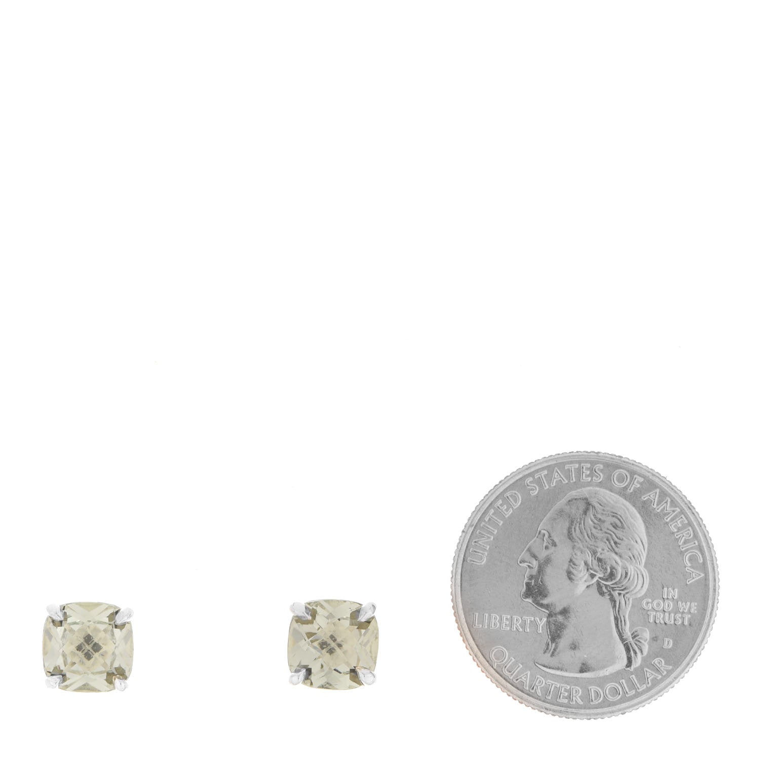 Tiffany Sterling Silver Green Quartz Sparklers Earrings 2 of 6