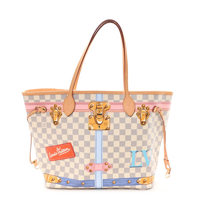 Louis Vuitton Damier Azur Summer Trunks Neo Neverfull MM 1 of 12