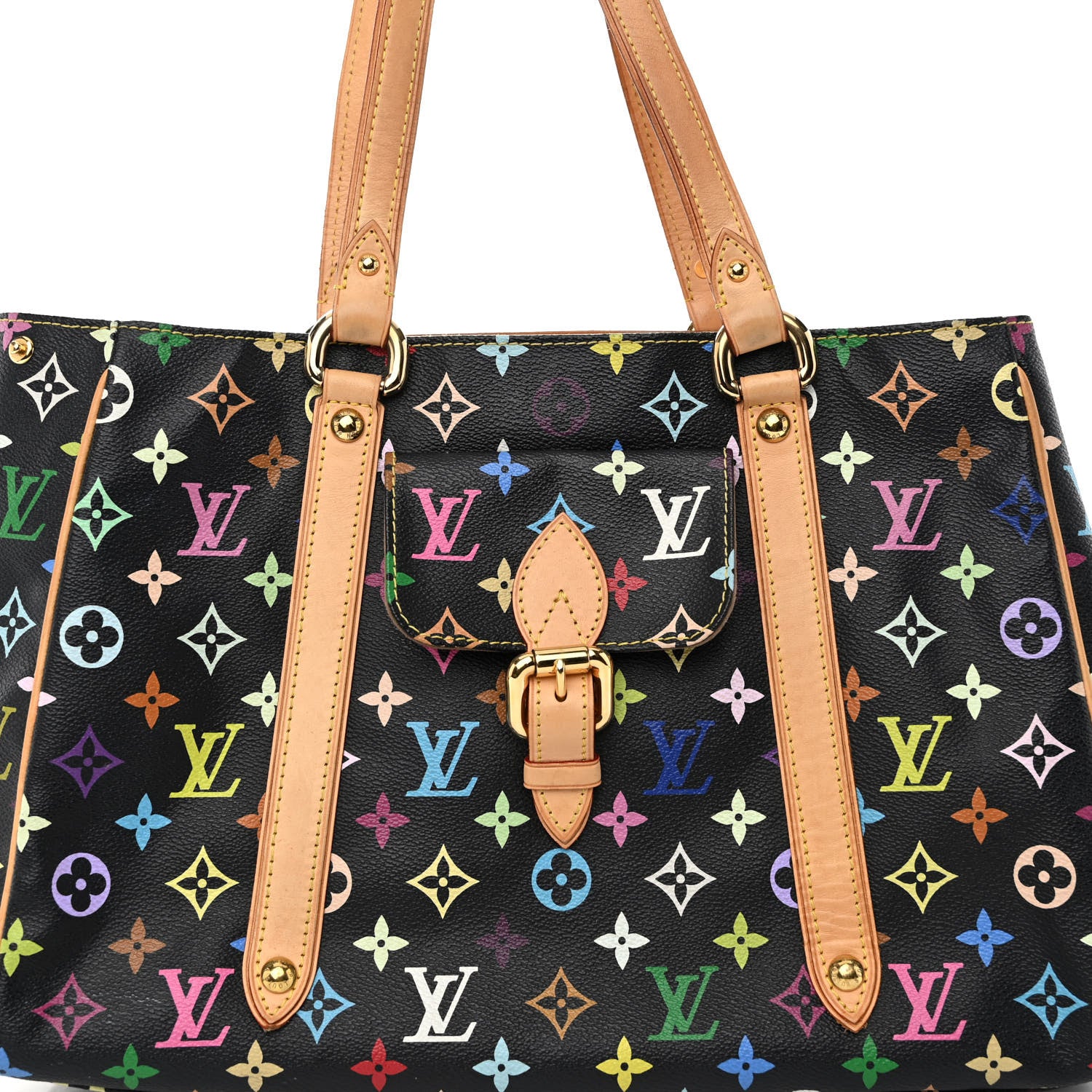 Louis Vuitton Monogram Multicolor Aurelia MM Black 7 of 9
