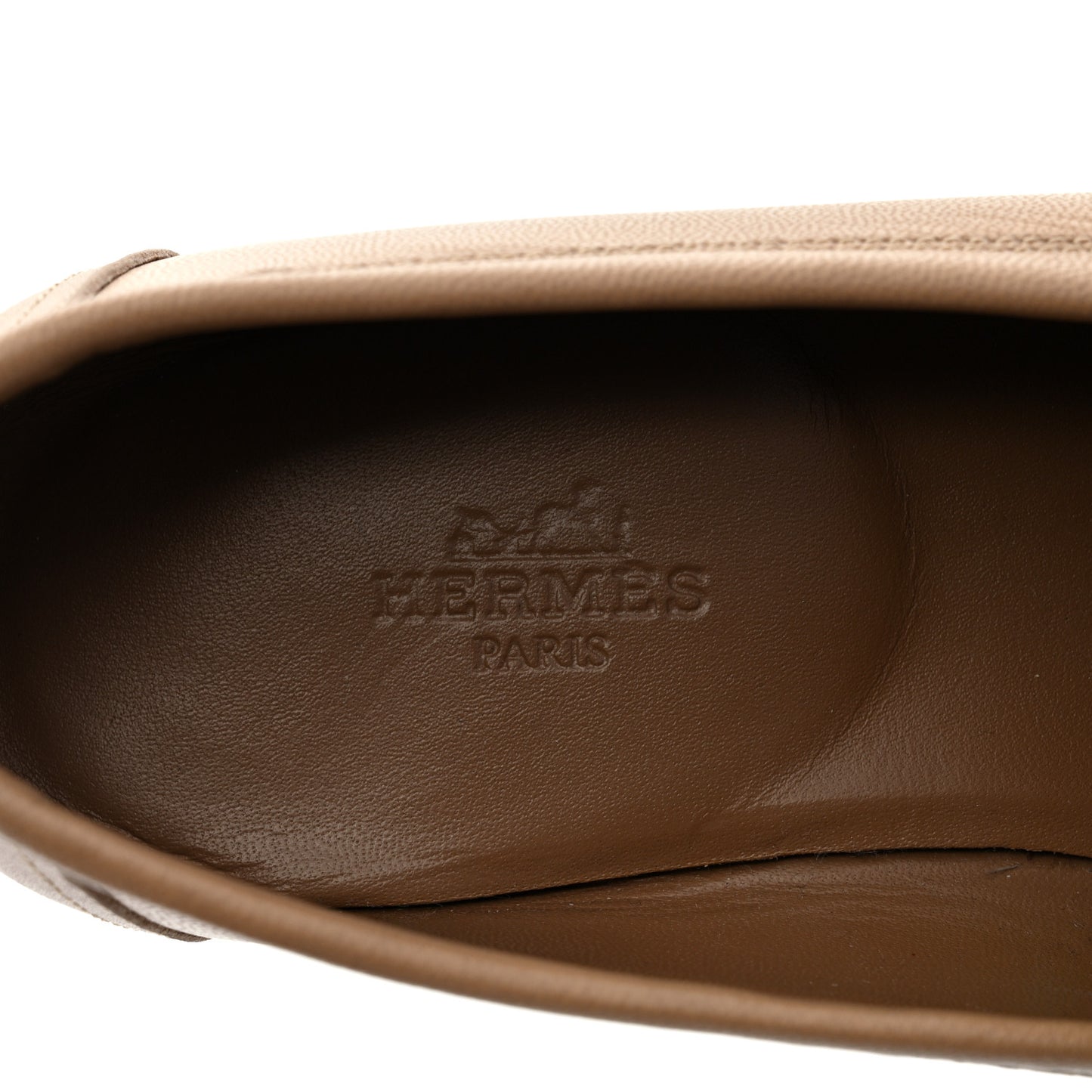 Goatskin Womens Royal Loafers 36 Beige Argile