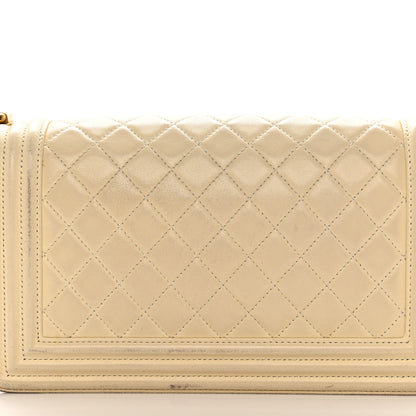 Chanel Lambskin Quilted Medium Boy Flap Light Beige 17 of 29