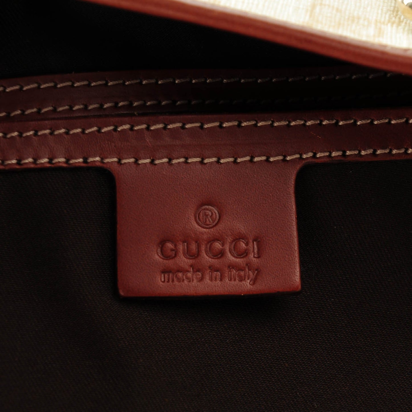 GG Supreme Monogram Medium Joy Vertical Tote Brown