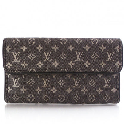 Louis Vuitton Monogram Mini Porte Tresor Intl Wallet Black 1 of 9