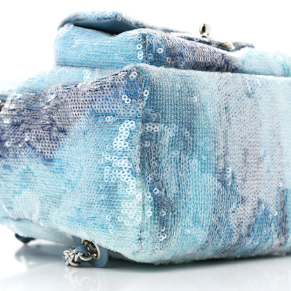 Chanel Sequin Tri-color Waterfall Backpack Light Blue 9 of 12