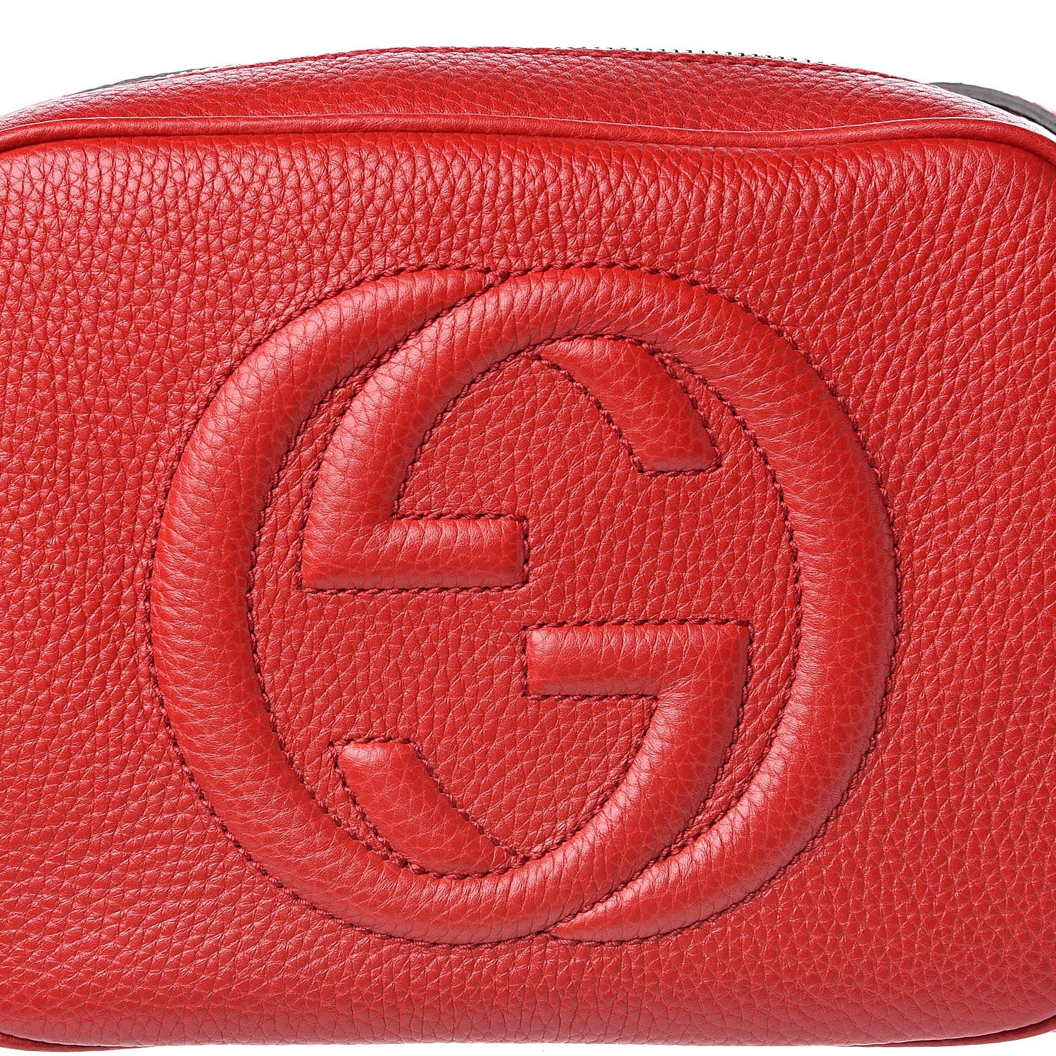 Gucci Pebbled Calfskin Small Soho Disco Bag Tabasco Red 10 of 10