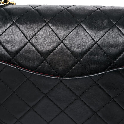 Chanel Lambskin Quilted Medium Double Flap Black 19 of 21