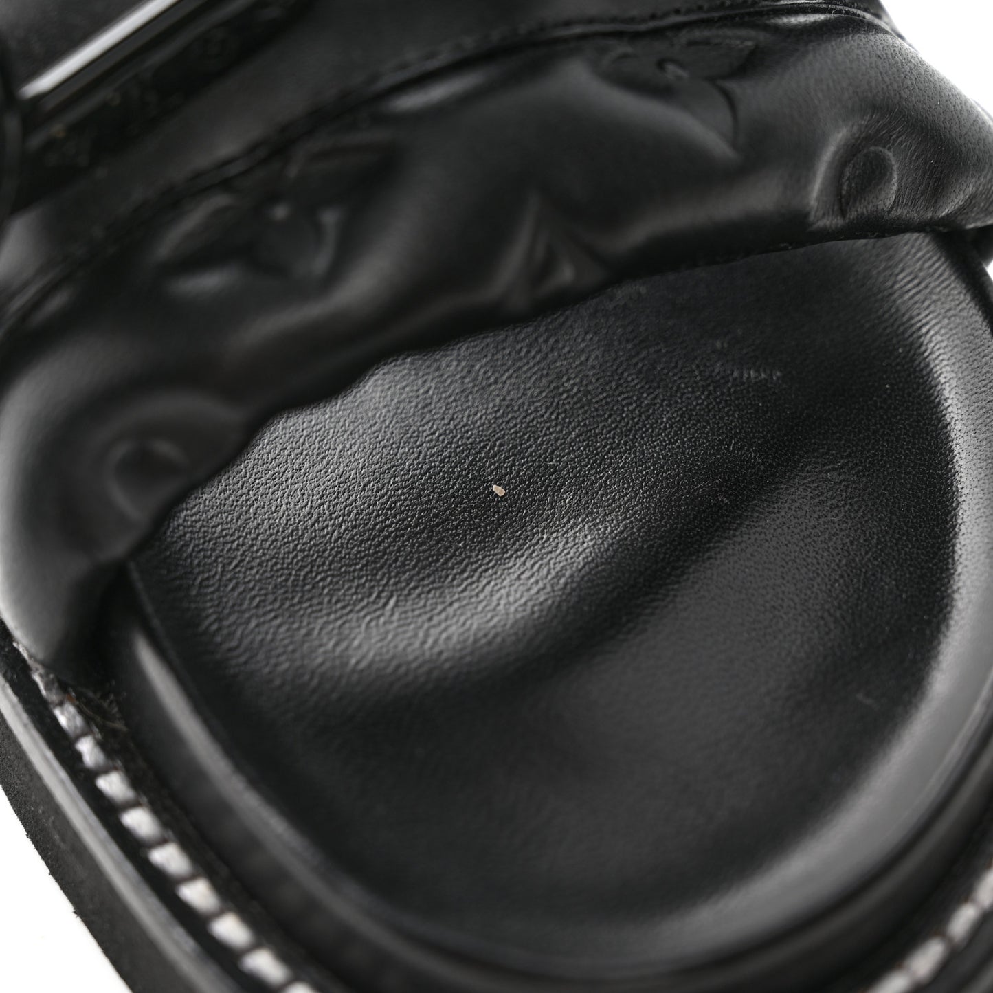 Calfskin Embossed Monogram Sunset Flat Comfort Mule 36 Black