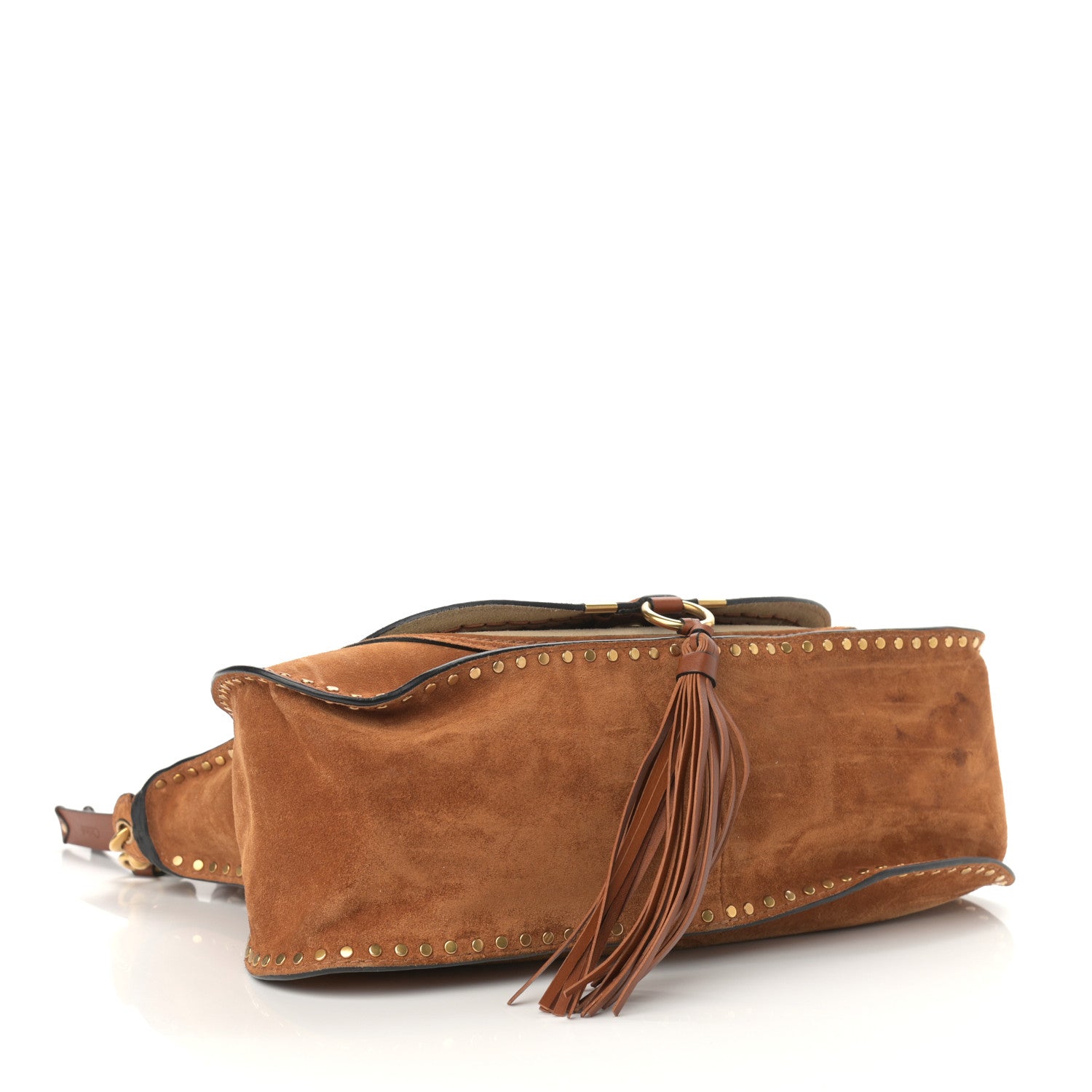 Chloe Suede Calfskin Braided Medium Marcie Satchel Caramel 4 of 14