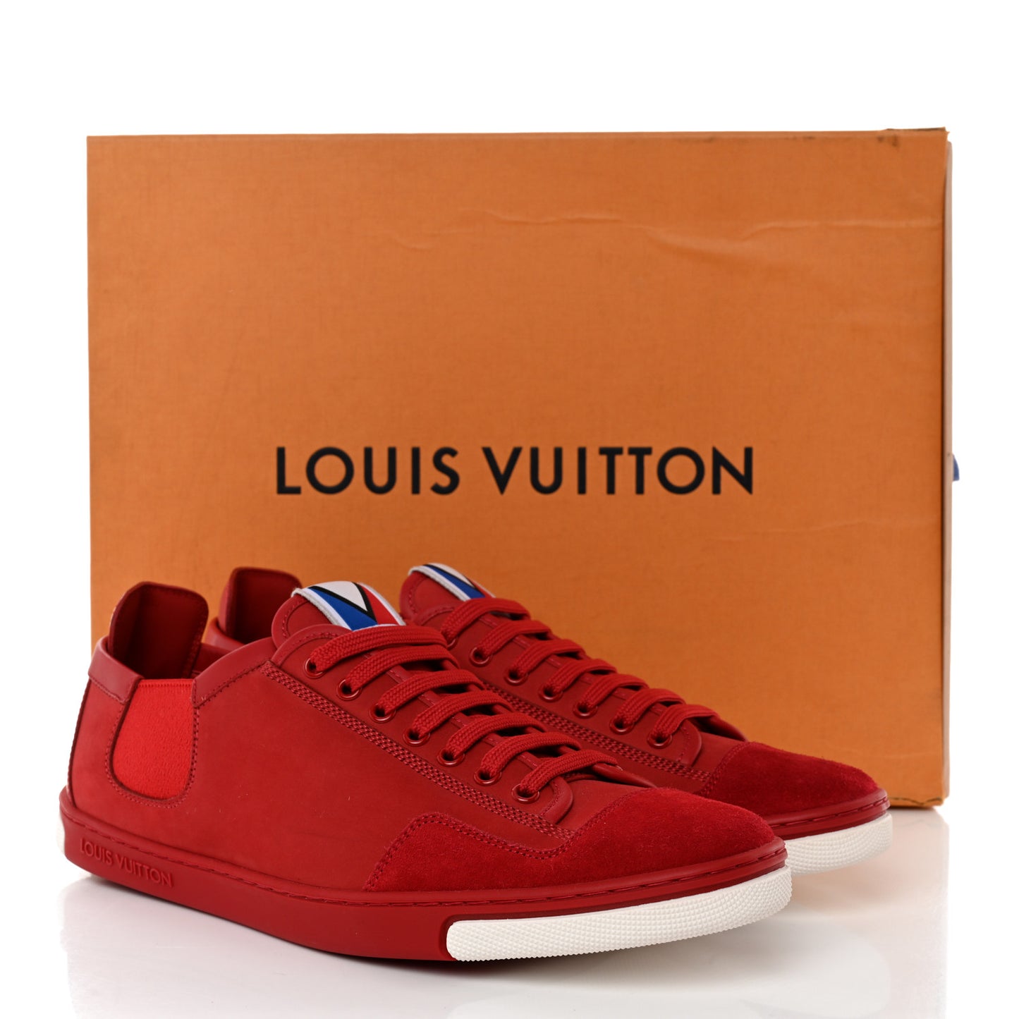Suede Mens Americas Cup Slalom Sneakers 8 Red