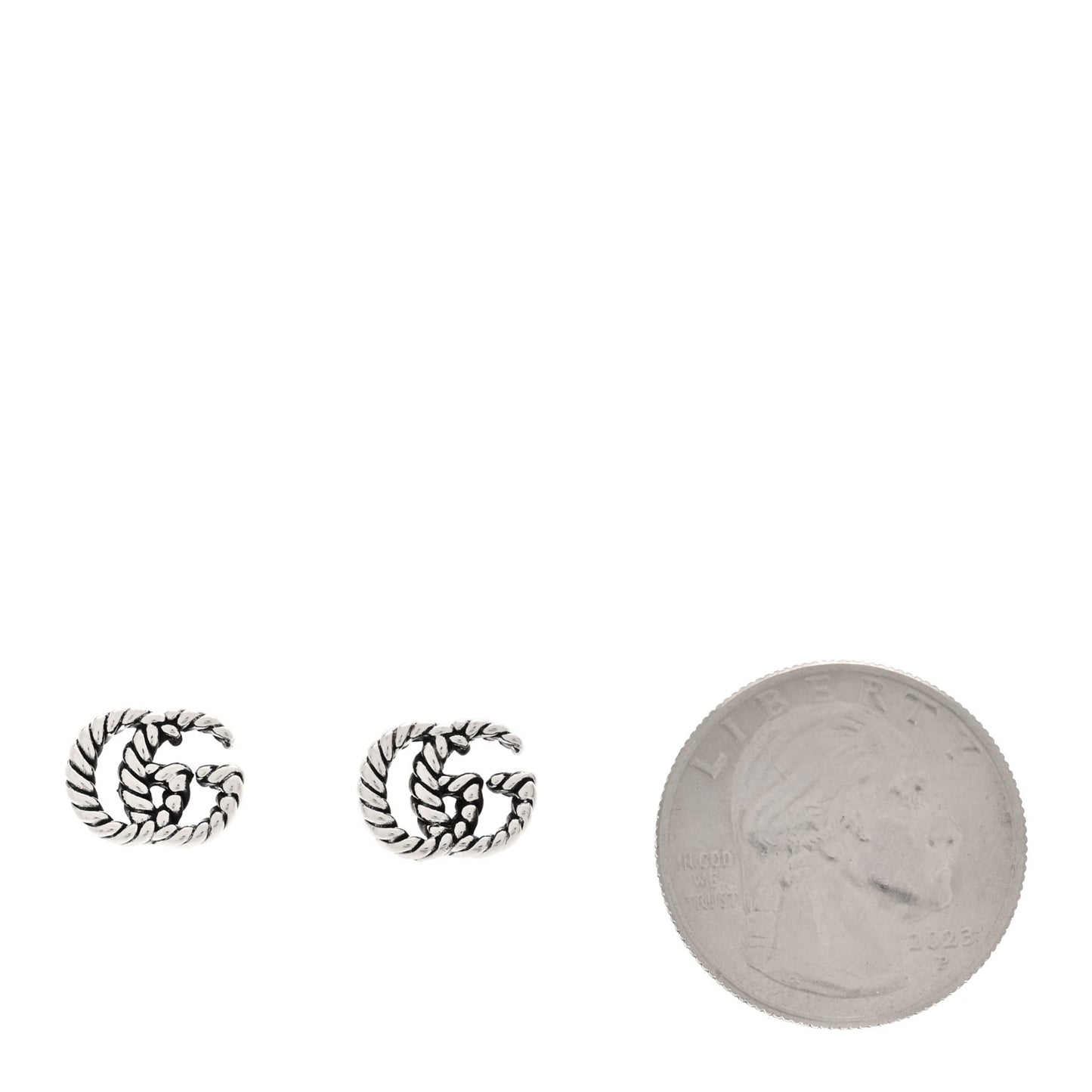 Sterling Silver Torchon Double G Earrings