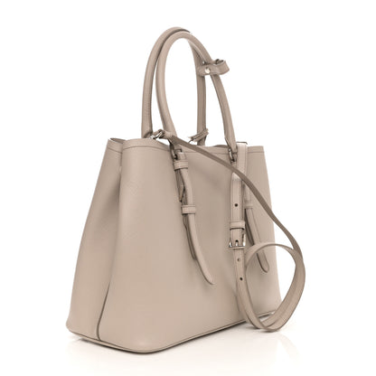 Prada Saffiano Cuir Medium Double Handle Tote Argilla 2 of 13