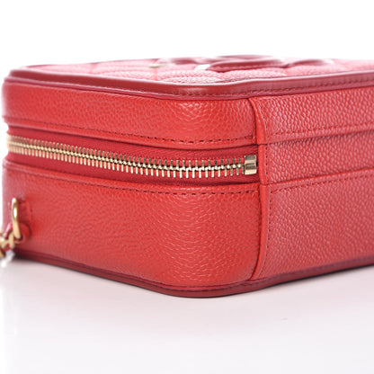 Chanel Caviar Quilted Small CC Filigree Vanity Case Red 8 of 9
